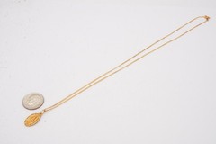 Vintage Gold Filled Mother Mary Religious Medal Necklace 17.75″