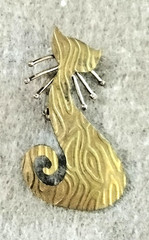 Handmade Brass Cat Brooch (171 – 2532)