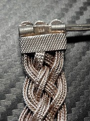 *RARE* vintage sterling silver 925 braided choker necklace stick pin clasp