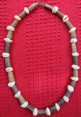 Vintage MermaidCore Puka Shell 18″ Beach Necklace, Handmade in the Philippines