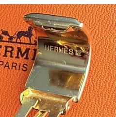 Hermes Vintage Cloisonne’ Luxury Enamel Gold Tone Clip on Earrings with box