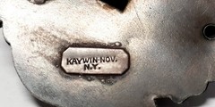 1930’s Art Deco Daniel Kasoff Kaywin Novelty NY Dog W/Dress Clip Fastening Hook