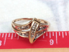 VTG 10K SOLID YELLOW GOLD 0.42 CTW DIAMOND RING SZ 6.75 VIDEO