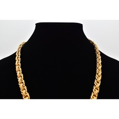 Napier Vintage 24″ Chunky Curb Rope Chain Necklace Gold Heavy Signed 1970s BinBM