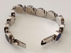 Sterling Silver Mexico Tri-195 Multi-Stone Bracelet