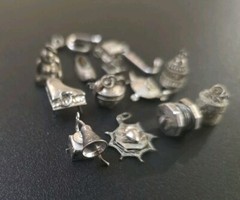 Victorian Silver Plate Charm Set