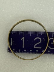 Vintage Lot 3 Piece Gold Tone Bangle Bracelets 1 Signed Monet, Etched Geometric
