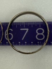 Vintage Lot 3 Piece Gold Tone Bangle Bracelets 1 Signed Monet, Etched Geometric