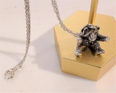 Brown County Silver Teddy Bear Charm Pendant Cute Details Necklace 18″ Chain 925