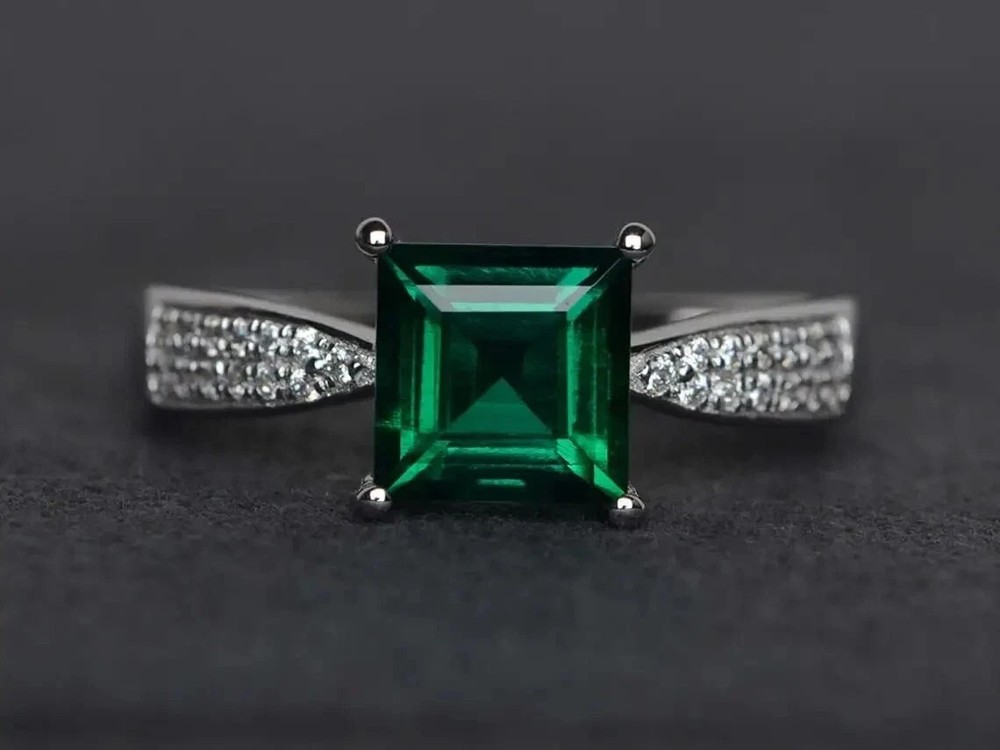 3.1Ct Art Deco Style Lab Created Diamond Anniversary 14k Gold White Finish Ring