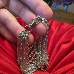 Vintage 70s CELEBRITY Silver Tone 12 Strand Bracelet