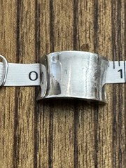 Vintage NF 925 Thailand Sterling Silver Modernist Slider Pendant Cuff Charm 3.6g