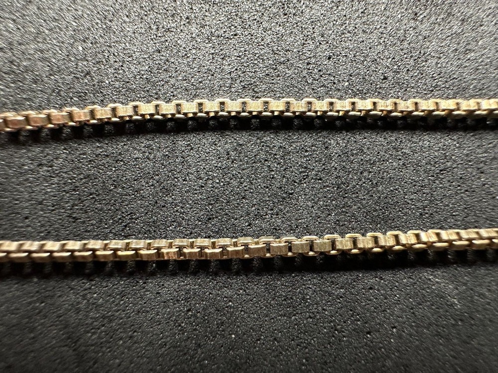 3.62g Vintage Sterling Silver 925 Box Link Chain Necklace 16 in M