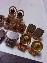 Collection Lot Amazing Variety Vintage + Modern Mesh Wrap Around Cufflinks – V7