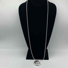 Trifari Sterling Silver 925 Nautilus Shell Pendant Necklace 35″ 42.5g