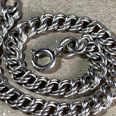 Vtg AC Co Sterling Silver Rhodium Plated Charm Bracelet 7 in. Parallel Link 6.2g