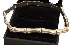 Vintage IBB 925 Sterling Silver Bamboo Link 6.75″ Bracelet 10.8 Grams ELEGANT