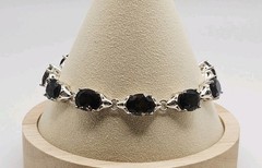 Ross Simons Sterling Silver 19.00ct Smoky Quartz Tennis Bracelet 7.5″