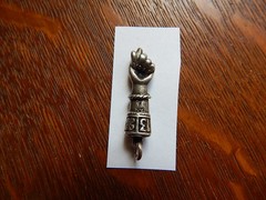 Antique Figa 800 Silver Lucky Pendant Very Good Detail