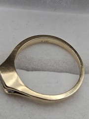 Vintage 14k yellow white gold 3 diamond ring Size 7.25 3.1 Grams Approx. .23 Tcw