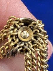 Vtg Unbranded Costume Jewelry Chain Tassel Dangle Drop Clip On Estate Earrings