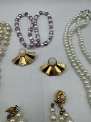 Faux and Simulated Pearl Necklaces and Bracelets Vintage *See Description*