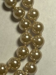 Bracelet 2 strand faux pearls Sterling Clasp Vintage Unused Mint Condition