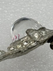 Vintage 1930s Art Deco Carl Art Dress Clip Pot Metal High Dome Unfoiled Cabochon