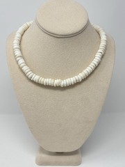 Vintage Puka Shell Necklace 18.5″ Surfer Hawaiian 10mm 83 grams