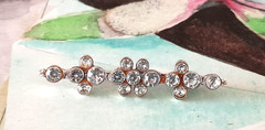 1970’s Glamorous Bright Sparkly Rhinestone 2.25″ Stunning Bar Pin Brooch
