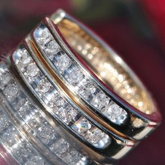 10k yellow gold earrings 0.20ct diamond 0.66″ hinged hoop vintage 2.9gr N26154B