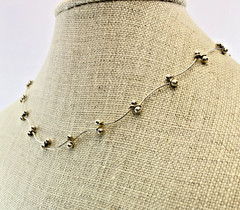 Vintage Sterling Silver Tattoo Necklace Macy’s 16–18″ NWT 7.7g
