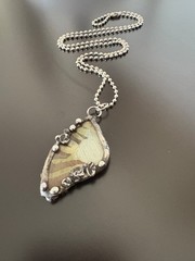 Butterfly Wing Pendant Eastern Tiger Swallowtail Necklace Artisan Jewelry Fairy