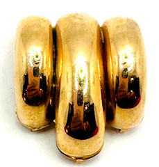 RARE Vintage BROOKRAFT 1940’s Gold Tone Puffy Brooch Pin for Dangles READ