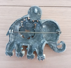 Collector’s Vintage Hattie Carnegie Elephant Brooch Pin Antique Circulated