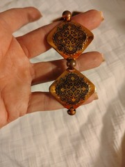 Copper Bracelet And Earrings Set Vintage 90 grams
