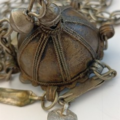 Tribal Boho Ottoman Style Ethnic Dome Lariat Necklace Vintage Tassel Statement