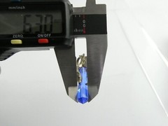 Vintage Sterling Silver Blue Glass Point with Two Dolphins Pendant 6g 1.5 Inches