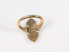 Avon Kensington Gold tone Rhinestone Ring Victorian Revival Size 8.5 Vtg 1976