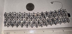XXL B. David Brilliant Huge Clear Crystal Ice Marquis Rhinestone Estate Bracelet