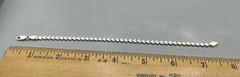 Sterling Silver KA-1772 Heart Link Bracelet Signed 925 Signed Italy 4g 7”