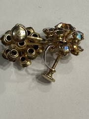 Vintage Aurora Borealis Rhinestone Screw-Back Earrings – Mid-Century 1950’s