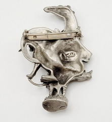 Fable Safari Africa Animal 3D Sculpted Pewter Silver Tone Collage Vtg Brooch Pin