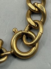 VTG 1/20 12k Yellow Gold Filled Curb Chain Cuban Link Bracelet 7” 5mm