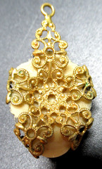 Asian Princess Celluoid Vintage Pendant