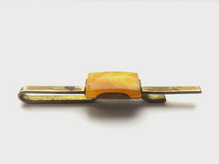 Soviet Vintage Tie clip Baltic Amber. USSR