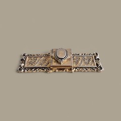 Vintage Art Nouveau Style Brooch Pin Lockett Gold Colored Art Deco