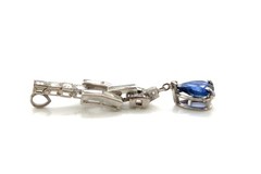Art Deco Sapphire Pendant Necklace 2.65ct Platinum Original 1920’s-1930’s