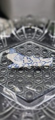 Vintage Signed ASOU Hand Painted Ceramic Duck Family Brooch Blue White Folk Art