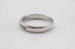 0.30 CTW Round Brilliant Cut Diamond Band Ring 14 Karat White Gold Size 5 3/4